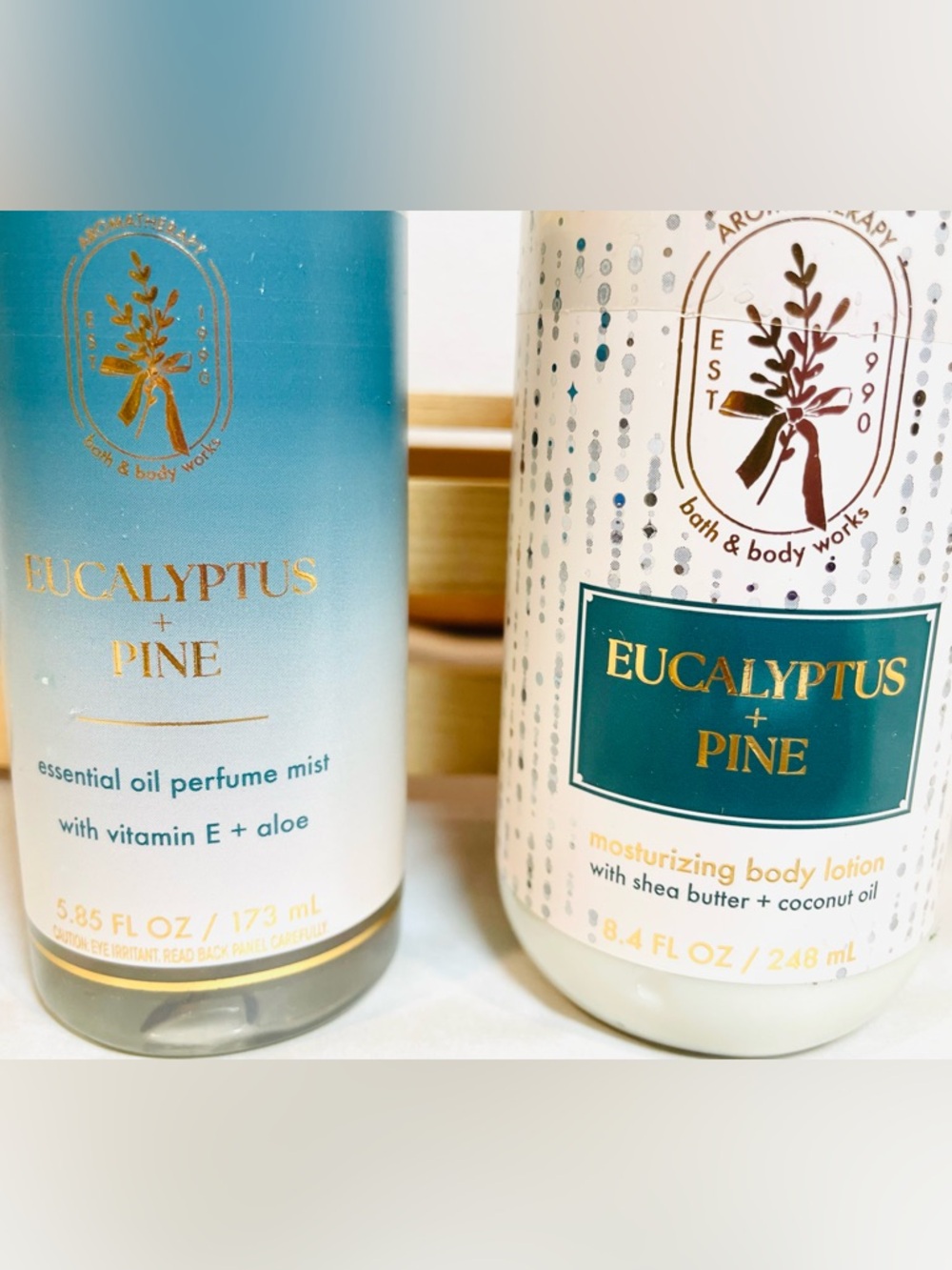 B&BW Aromatherapy Eucalyptus Pine Moisturizing Set: Perfume Mist & Body Lotion - Picture 2 of 3